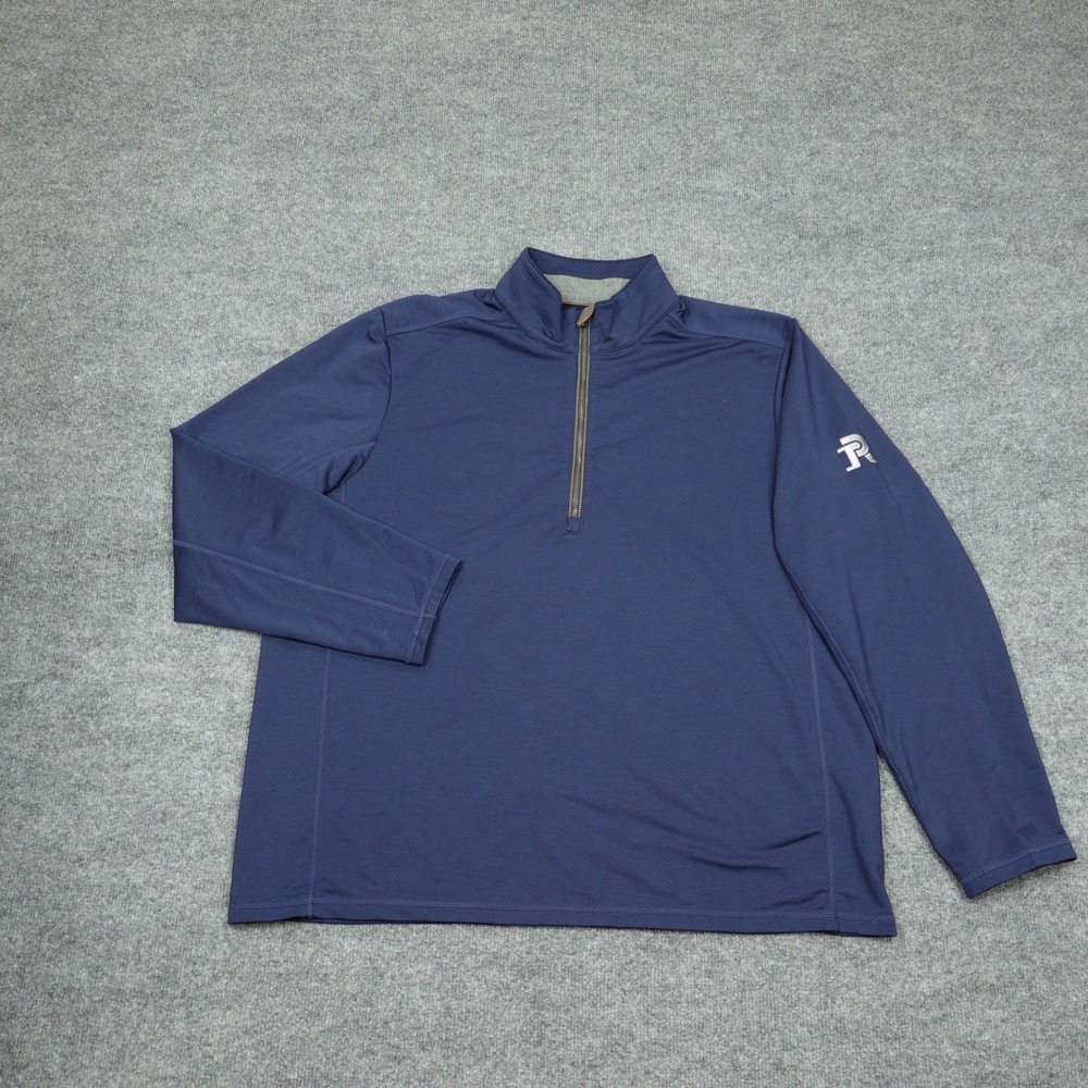 Vineyard Vines Shirt Mens XL Blue Jim Nantz 1/4 Zip Performance Golf Pullover